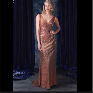 Alfred Angelo Gold Sequin Dress